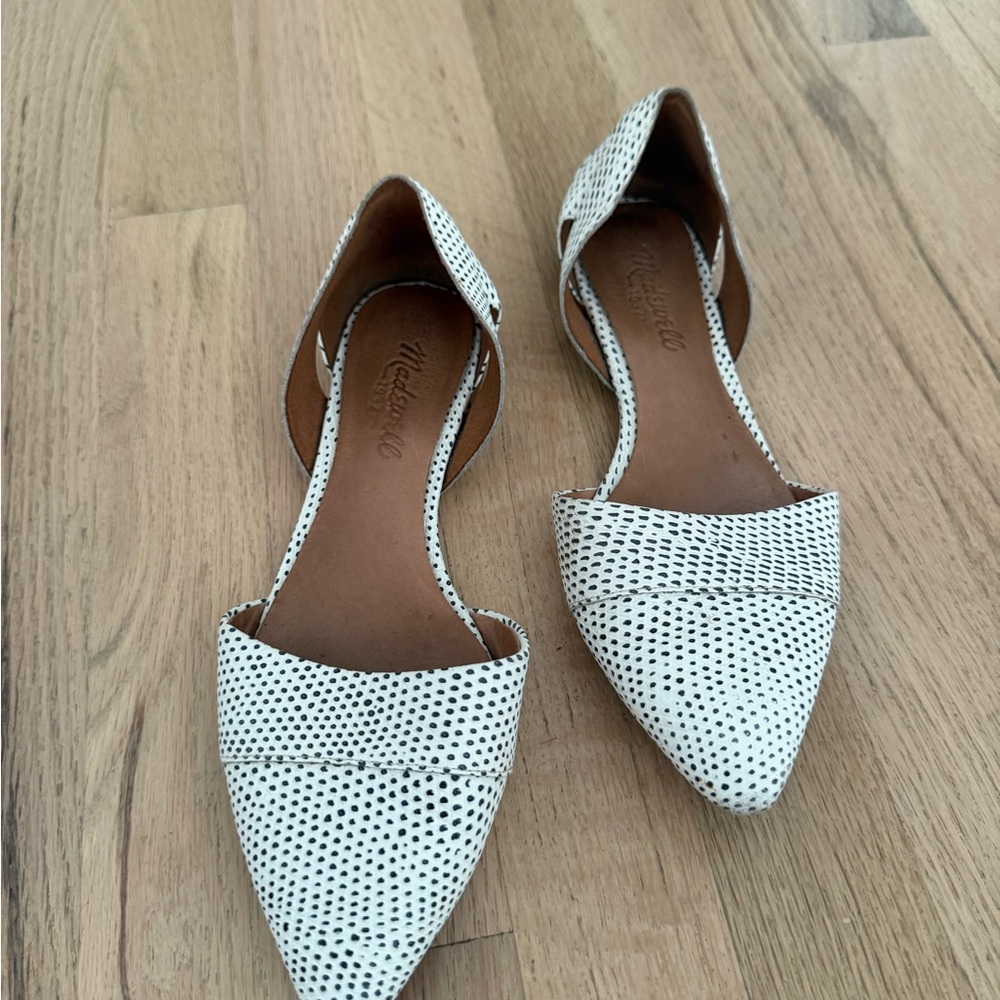 Madewell Black and White Polka Dot Flats